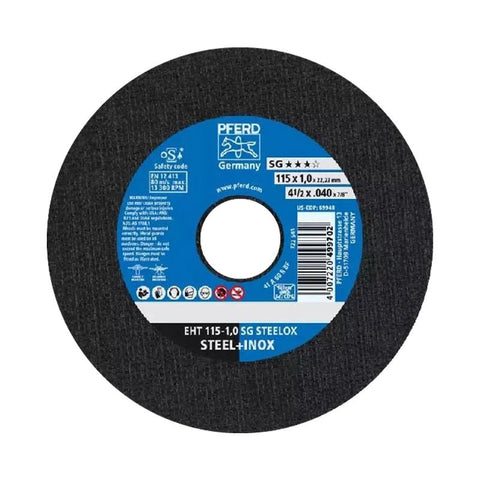 Dischi da taglio Pferd EHT 115 1.0 SG STEELOX (pack 5 pezzi) consumabili dischi da taglio - rockbladekilns.com